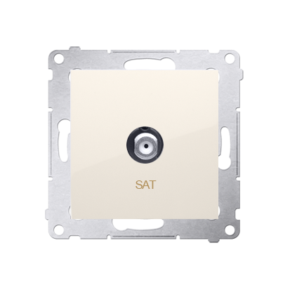 Antennendose SAT Einsatz cremeweiß matt Simon 54 Premium Kontakt Simon DASF1.01/41